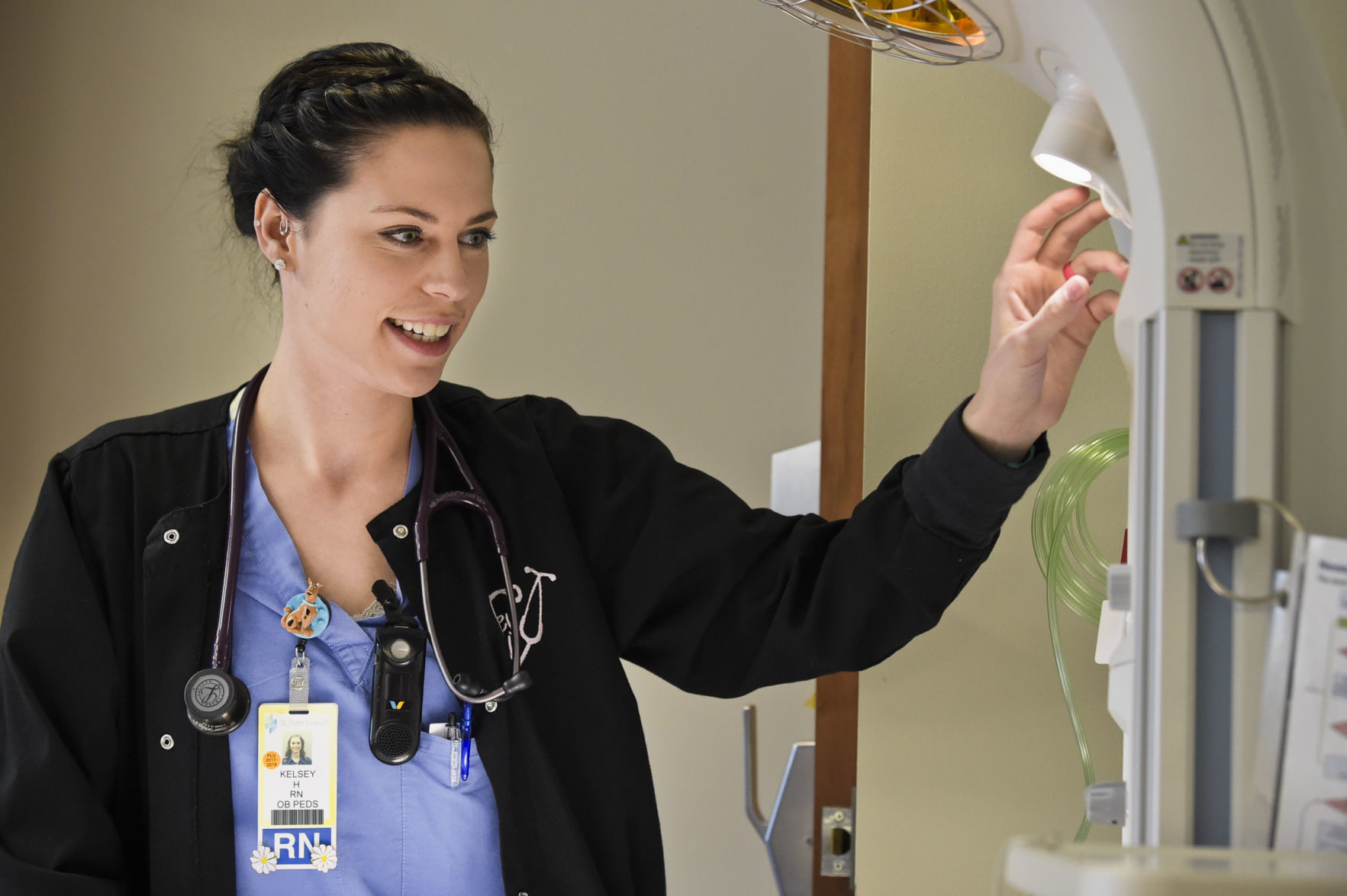Kelsey Huffsmith, an RN on the women and children's floor at St. Peter's Health